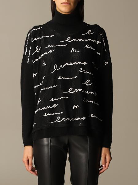 Ermanno Firenze Outlet: sweater for woman - Black | Ermanno Firenze ...