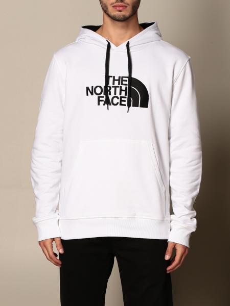 THE NORTH FACE: sweatshirt with hood and logo - White | The North Face ...