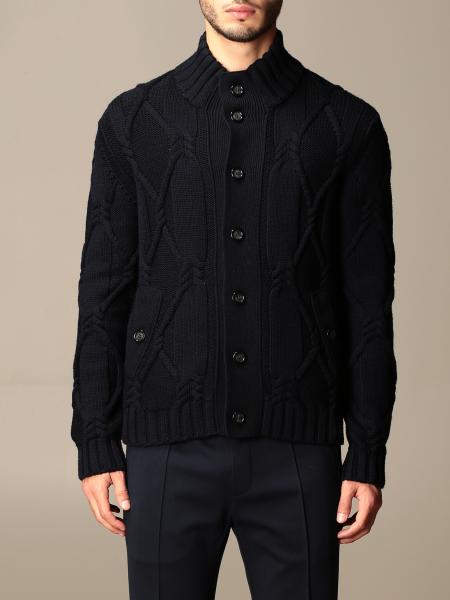 Paolo Pecora Outlet: cardigan for man - Blue | Paolo Pecora cardigan ...