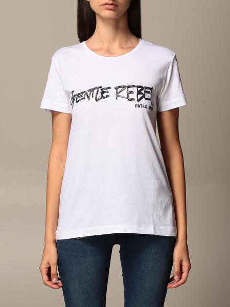 PATRIZIA PEPE: T-shirt with logo - White | Patrizia Pepe t-shirt 8M1127 ...