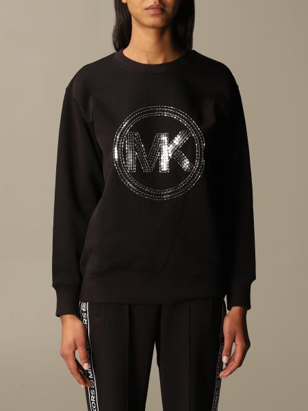 Michael Kors Outlet: Michael crewneck sweatshirt with logo - Black | Michael  Kors sweatshirt MF05MR8BDD online on 