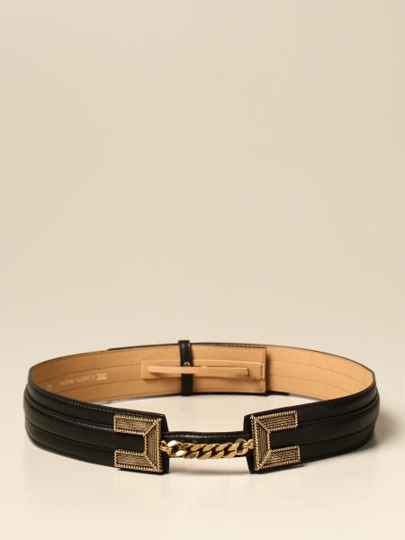 ELISABETTA FRANCHI: belt in synthetic leather - Black | Elisabetta ...