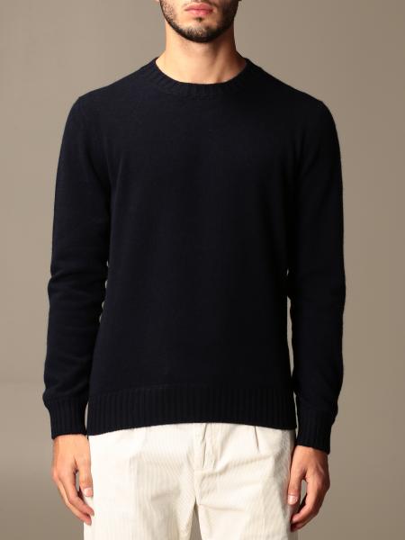 GRAN SASSO: crewneck sweater in cashmere - Blue | Gran Sasso sweater ...