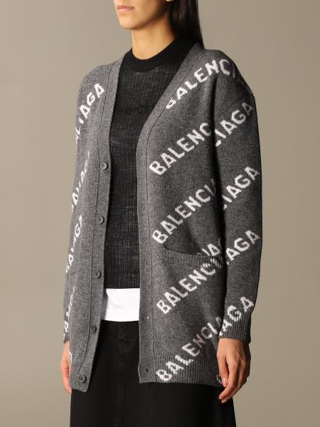 balenciaga cardigan grey