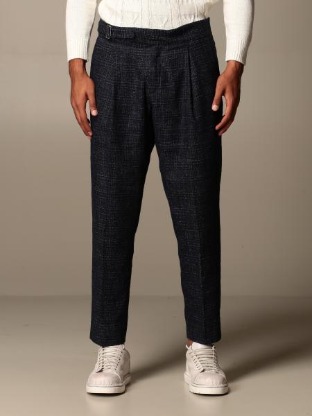 Havana & Co. Outlet: trousers in wool and cotton blend - Blue