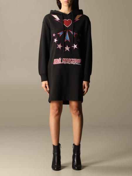 Abito a felpa Love Moschino con stampa