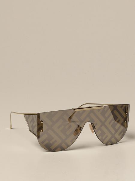 FENDI: sunglasses with FF logo - Gold  Fendi sunglasses FF M0093/S online  at