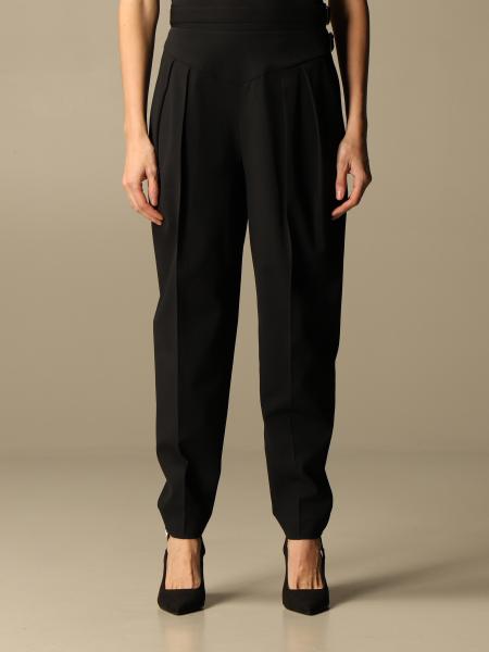 Red Valentino high-waisted trousers in virgin wool blend