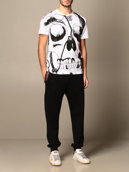 ALEXANDER MCQUEEN: cotton T-shirt with skull - White | T-Shirt 