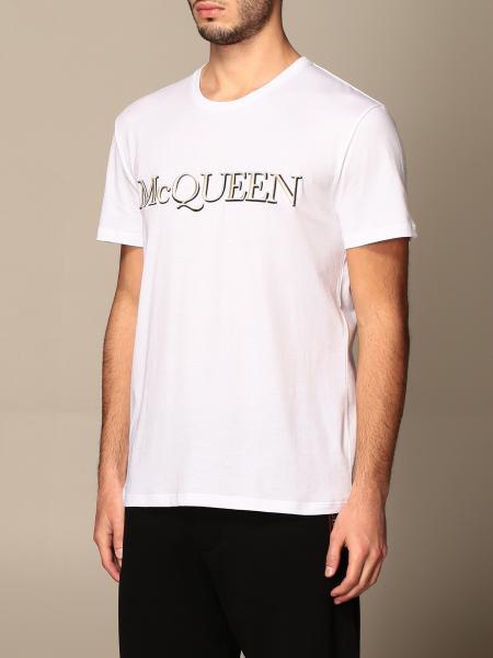 ALEXANDER MCQUEEN: cotton t-shirt with logo - White | Alexander Mcqueen ...