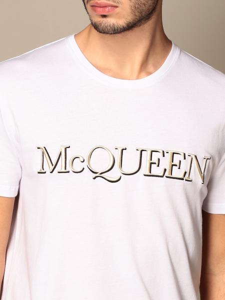 ALEXANDER MCQUEEN: cotton t-shirt with logo - White | Alexander Mcqueen ...