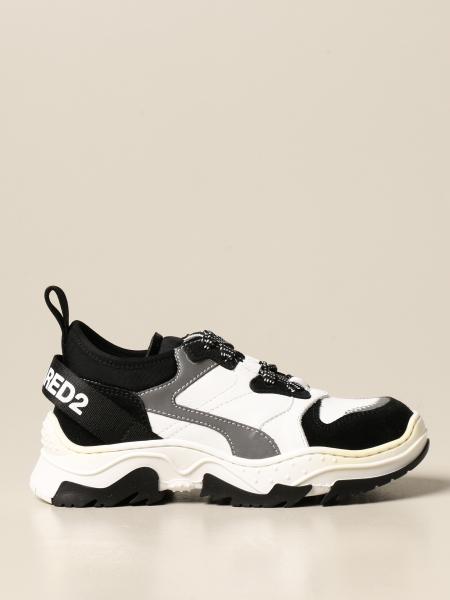 Dsquared2 Junior sneakers in suede leather and fabric