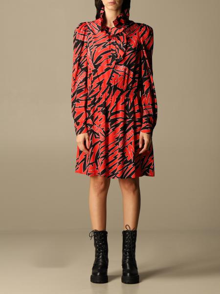 Abito corto Love Moschino a fantasia di fulmini