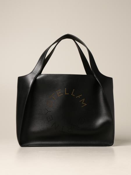 STELLA MCCARTNEY: handbag in synthetic leather with perforated logo ...