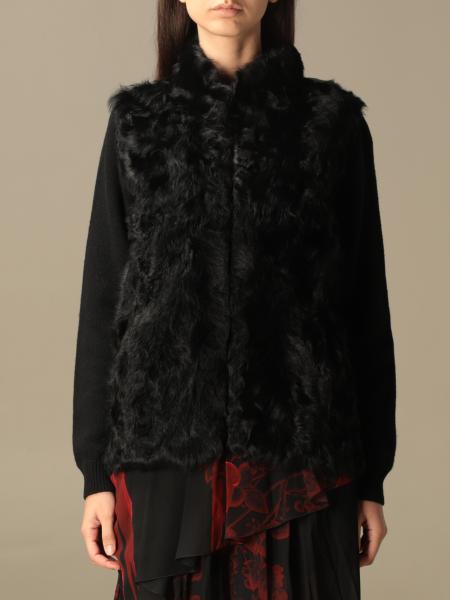 Giacca Boutique Moschino in lana e cashmere con pelliccia