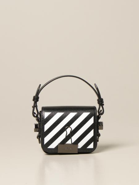 OFF-WHITE: Diag baby Off White bag / waist bag in saffiano leather with