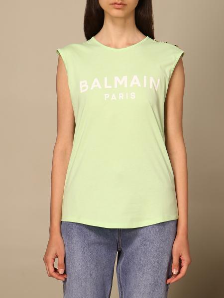 balmain green t shirt