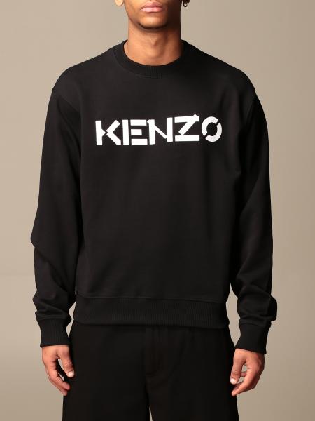 KENZO: crewneck sweatshirt in cotton - Black | Kenzo sweatshirt ...