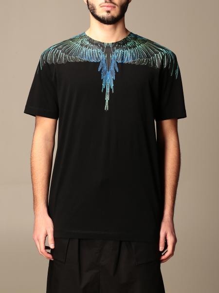 MARCELO BURLON: T-shirt with graphic | T-Shirt Marcelo Burlon Black | T-Shirt Marcelo Burlon CMAA018F21JER001 GIGLIO.COM