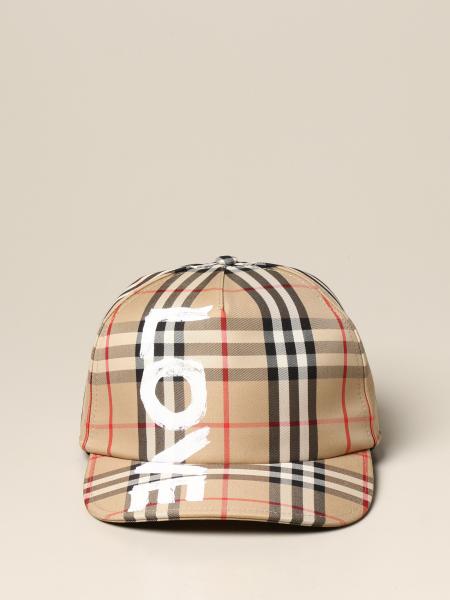 BURBERRY: baseball hat in check cotton with Love print | Hat Burberry ...