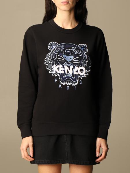 rotatie Hond Outlook KENZO: crewneck sweatshirt with Tiger Paris logo - Black | Kenzo sweatshirt  FB52SW8244XA online on GIGLIO.COM