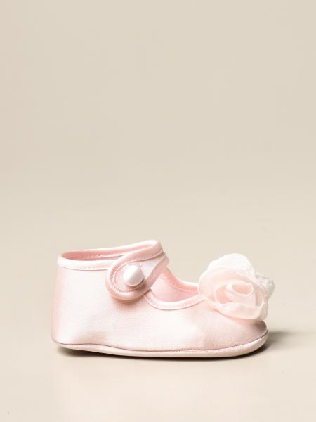 Monnalisa ballerina in satin with floral application