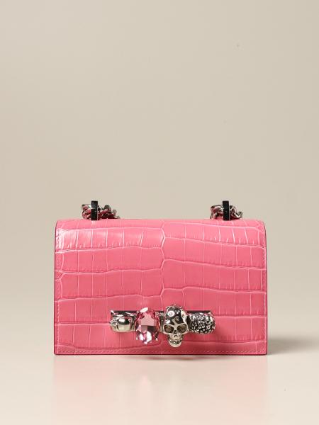 Donna Borse da Borsette e borse satchel da Borsa jewelled satchelAlexander McQueen in Pelle di colore Nero 
