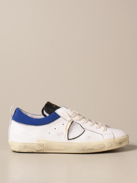 Philippe Model Sneaker herren paris a19iclluww28 Leder Logo West noir Grigio