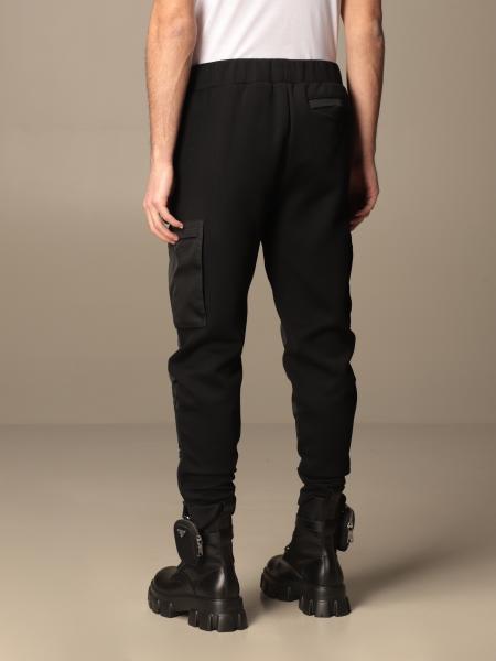 PRADA: jogging trousers in nylon and cotton gabardine - Black | Pants ...