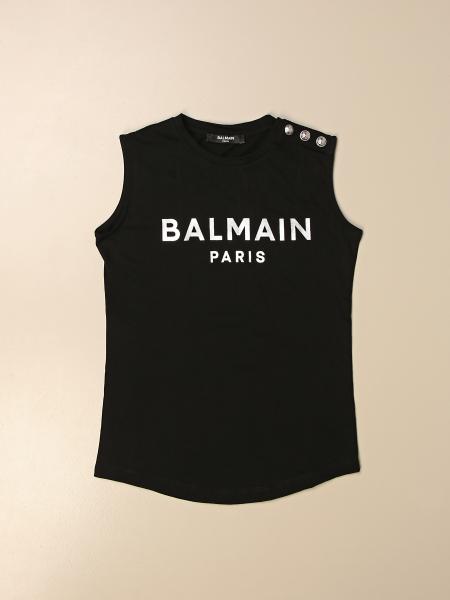 Balmain cotton tank top with logo