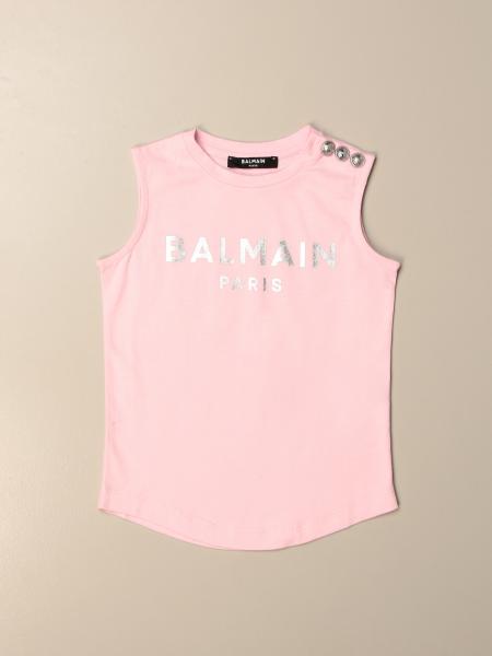 Balmain cotton tank top with logo