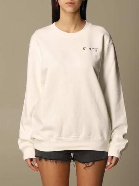 OFF WHITE: crewneck sweatshirt in cotton with arrows print | Sweater ...