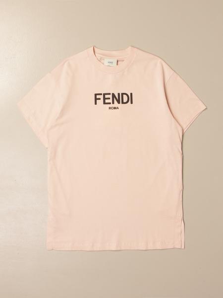 Fendi Cotton T Shirt With Logo Pink Fendi T Shirt Jfi225 Aexl Online At Gigliocom 