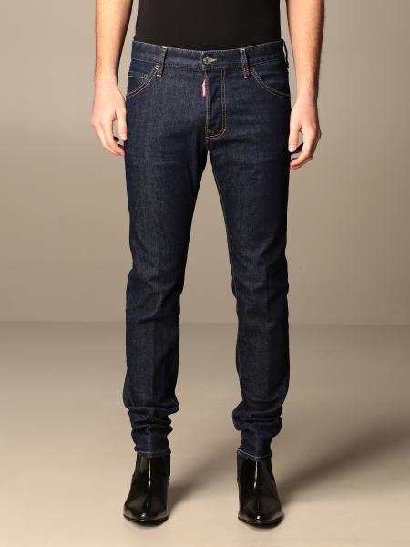 DSQUARED2: regular waist jeans with Icon logo - Denim