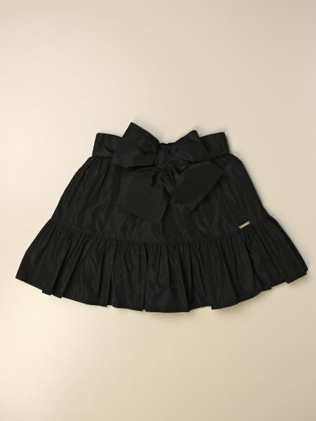 MSGM KIDS: wide skirt with bow - Black | Msgm Kids skirt MS026936 ...