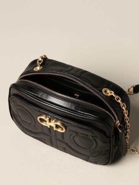 SALVATORE FERRAGAMO: Gancini Quilted Crossbody Bag | Crossbody Bags ...