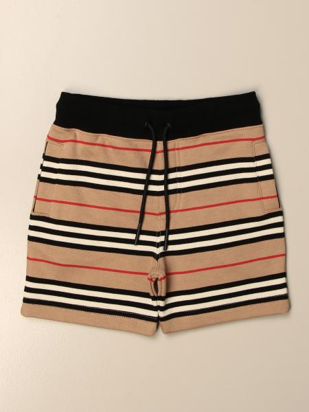 BURBERRY: shorts in vintage striped cotton - Beige | Burberry shorts ...