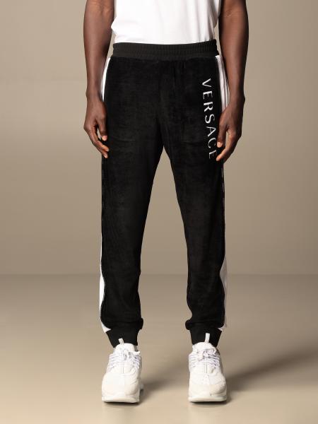 Versace cotton jogging shorts with logo
