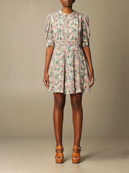 SEE BY CHLOÉ: short dress with pattern - Multicolor | See By Chloé dress S21SRO05027 online at GIGLIO.COM