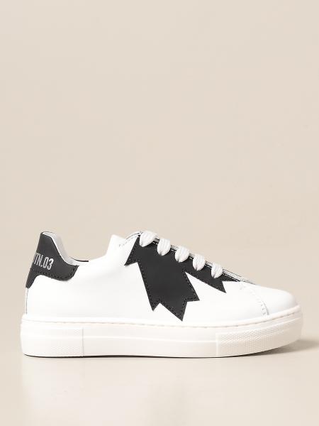 Sneakers Dsquared2 Junior in pelle con foglia d'acero