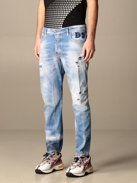DSQUARED2: jeans in used denim with rips | Jeans Dsquared2 
