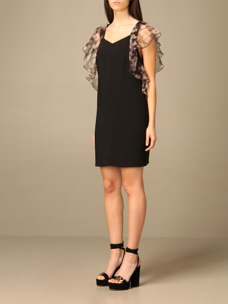 Vestito Ragazza Arshiner - Maniche Lunghe Chiffon, Design Alto-Basso, Con Cintura E Borsa - Foto 3