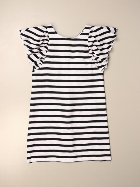 Monnalisa short dress in striped cotton