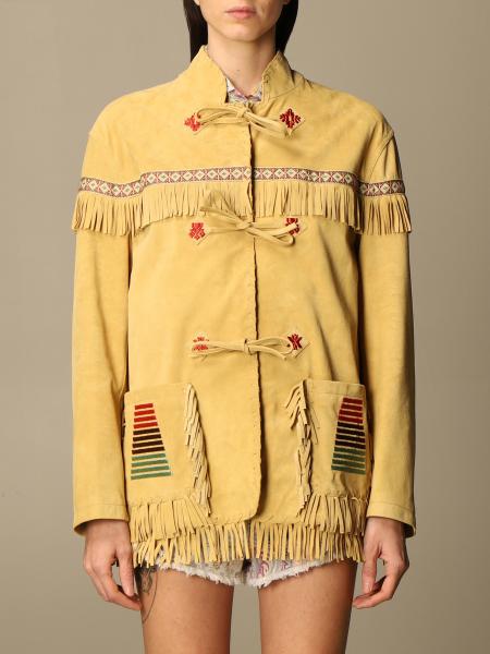 ETRO: jacket in suede with embroidery and fringes - Multicolor | Etro ...