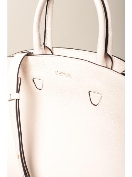 COCCINELLE: bag in grained lambskin | Tote Bags Coccinelle Women White