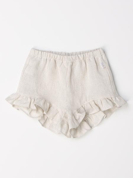 Il Gufo shorts in micro-striped linen