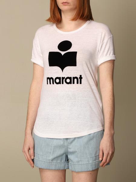 Femme Vêtements Tops Manches courtes T-shirt à volants Synthétique Étoile Isabel Marant en coloris Blanc 
