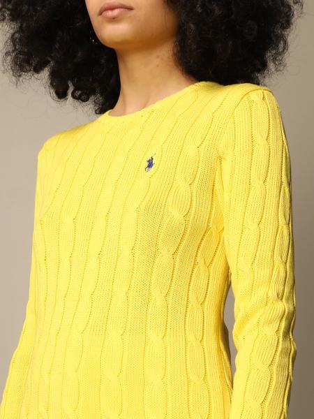 yellow polo crewneck