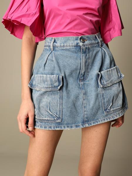 RED VALENTINO: denim shorts with skirt 