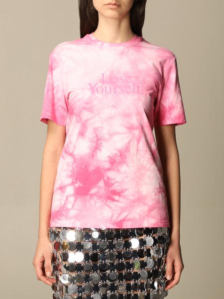 RABANNE: Paco T-shirt with tie dye print - Pink | Rabanne t-shirt ...
